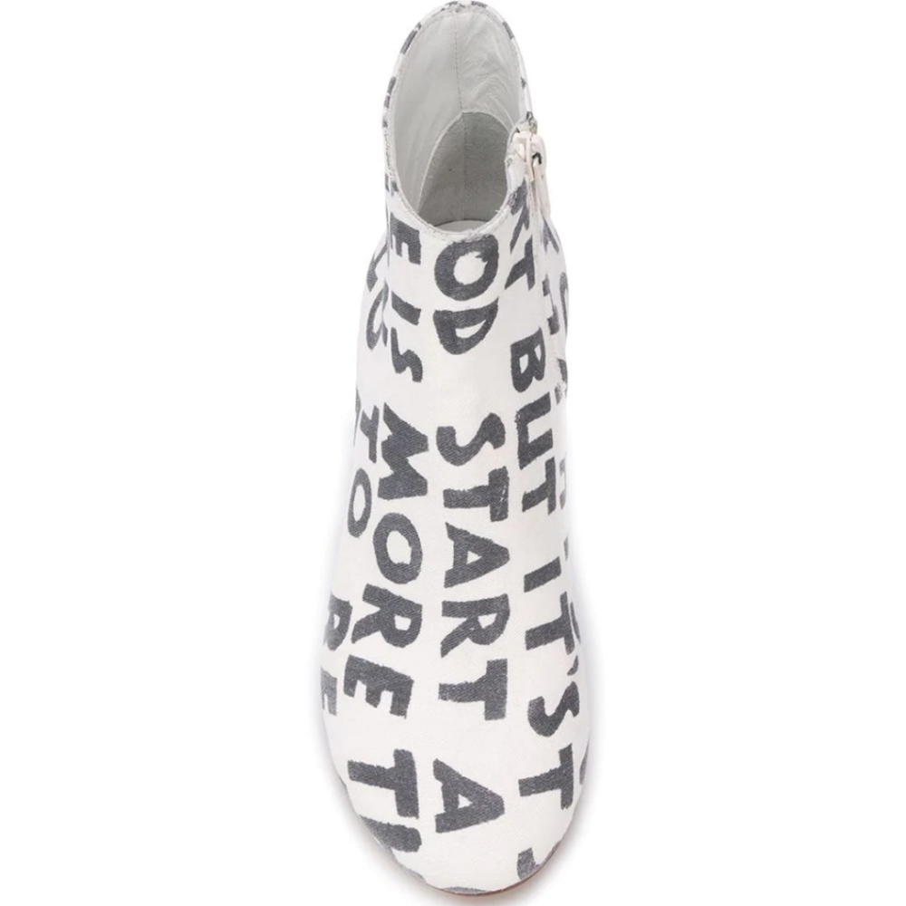 MM6 Maison Margiela Text Print ankle booties - Picture 4 of 4